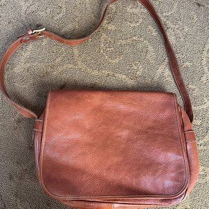 Leather satchel side bag
